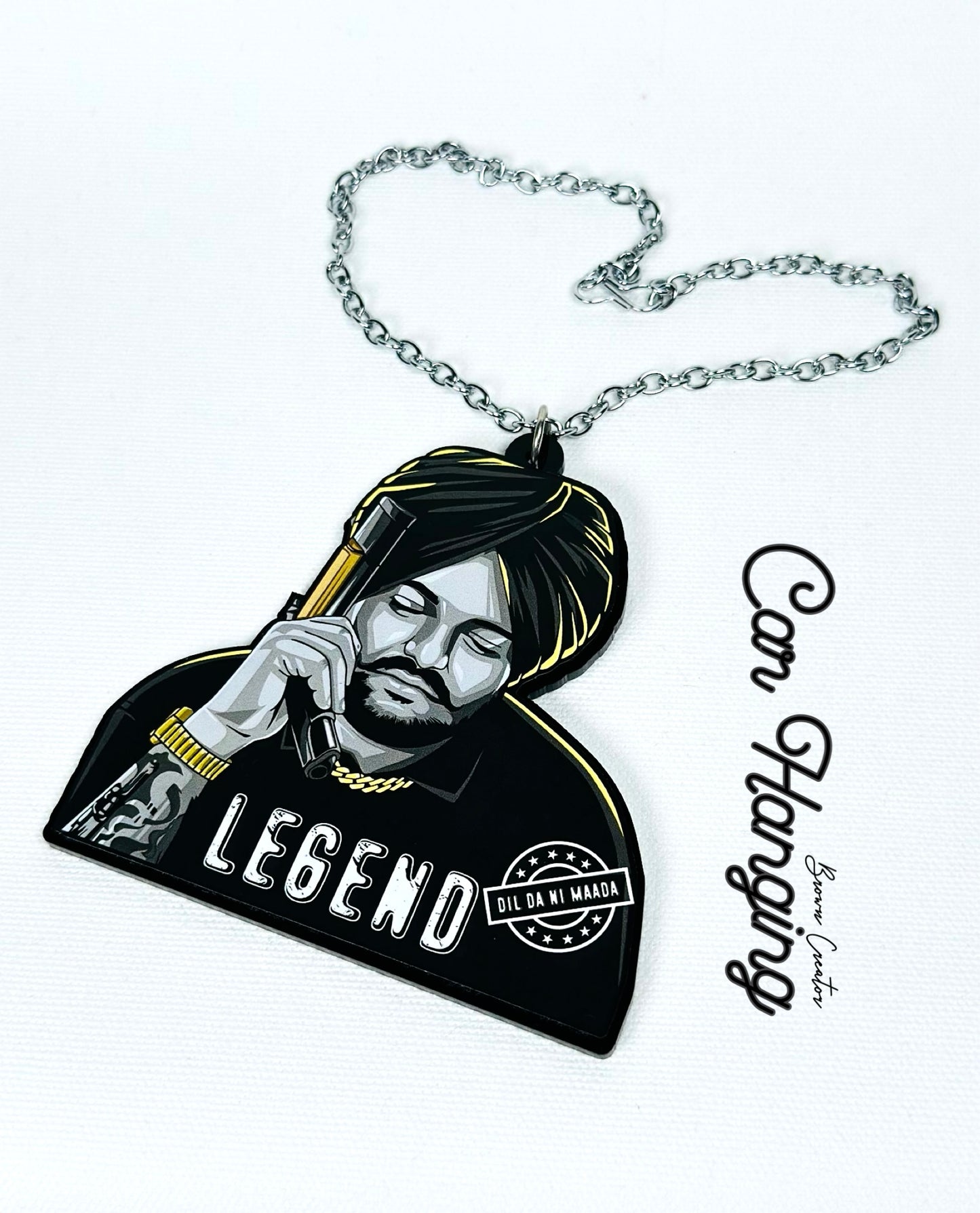 Sidhu Moose Wala Rear View Mirror Hanging Accessory | Car Hanging.