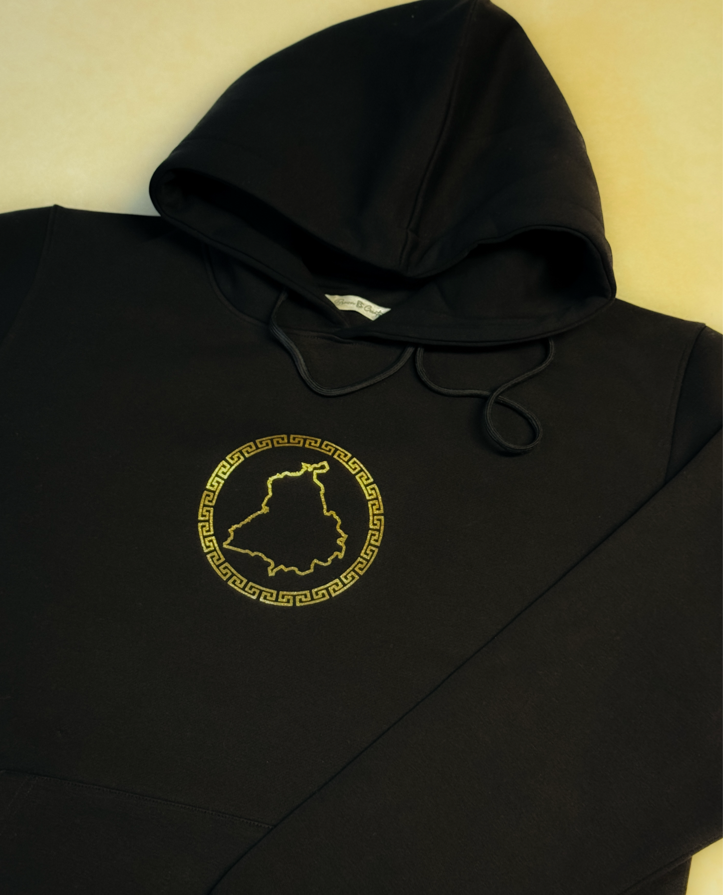 Punjab Map Hoodie with gold print