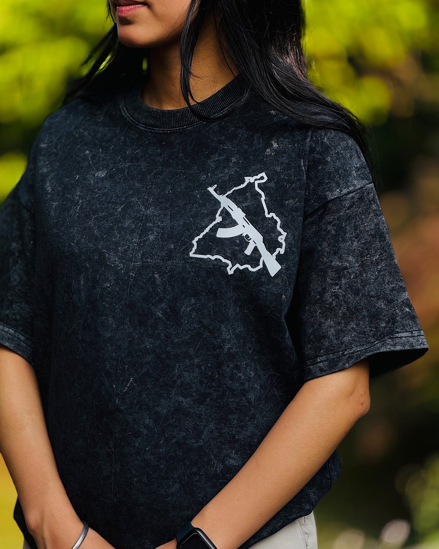 Punjab ak47 unisex Acid washed Tshirt