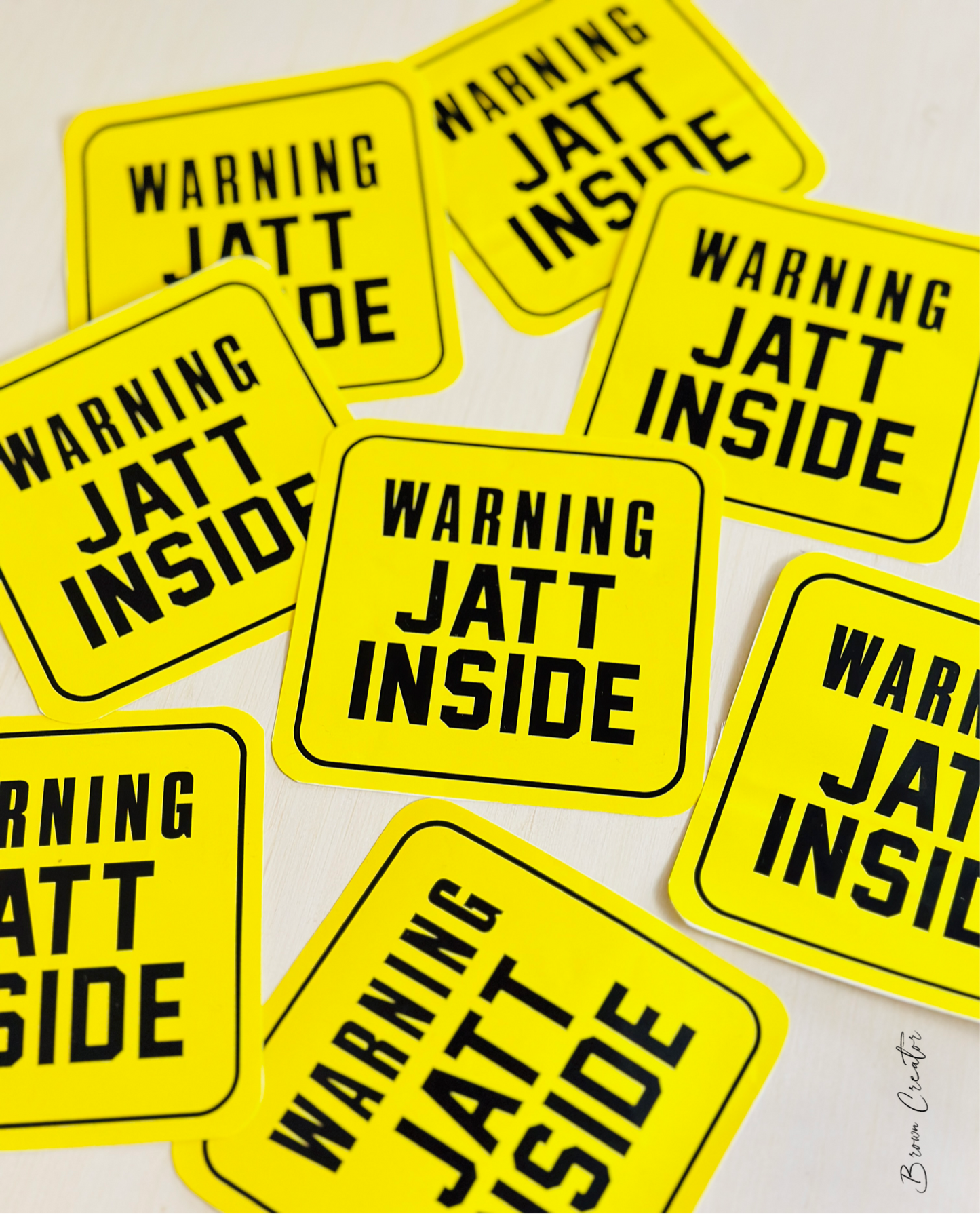 Warning Jatt Inside Sticker / Decal