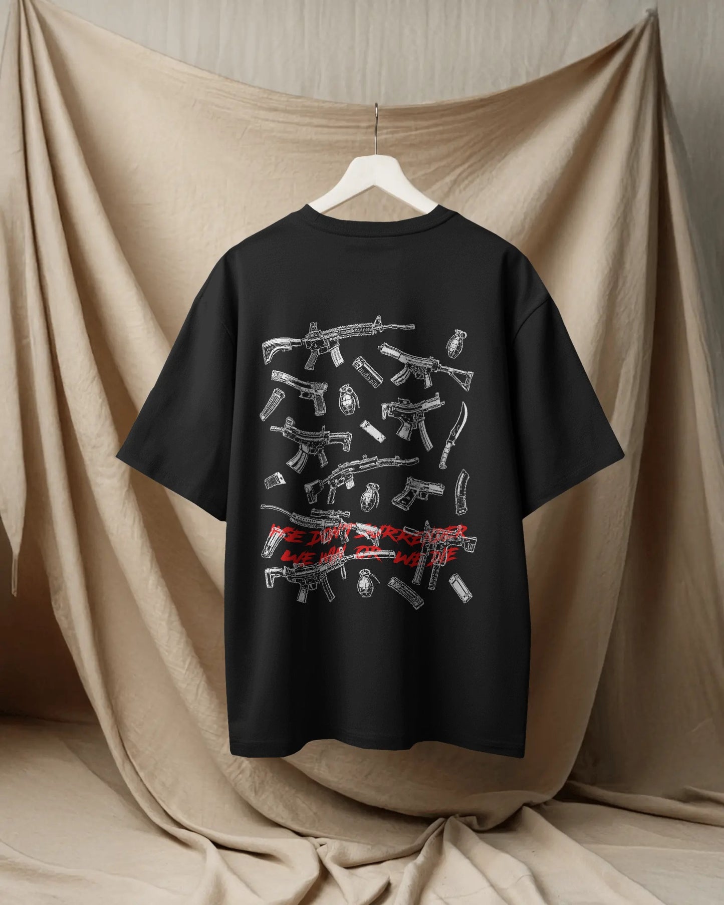Shastran ke adheen hai raj unisex T-shirt "We don't surrender, we win or we die"
