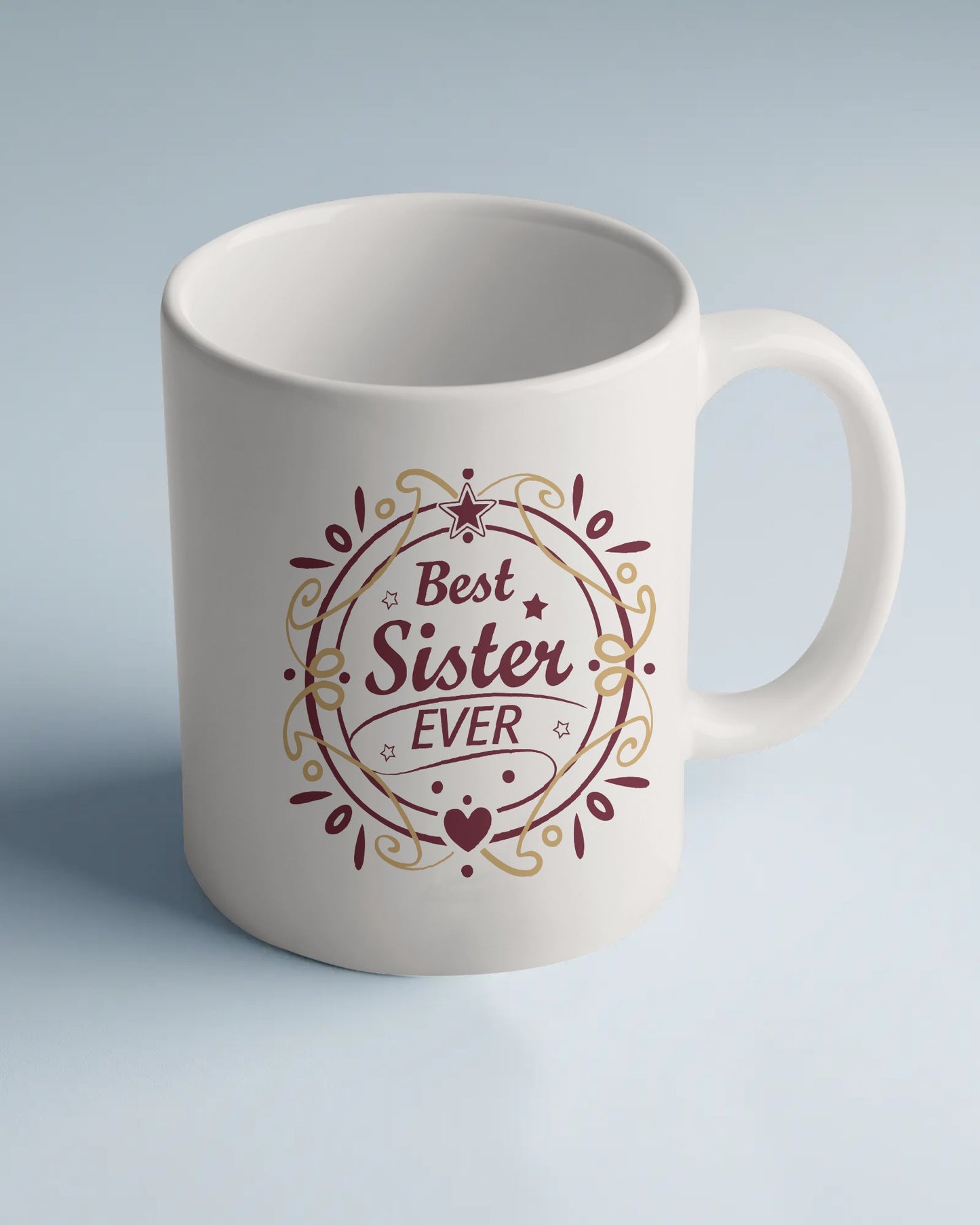 Best Sister Ever Ceramic Coffee Mug – Gift for Sister