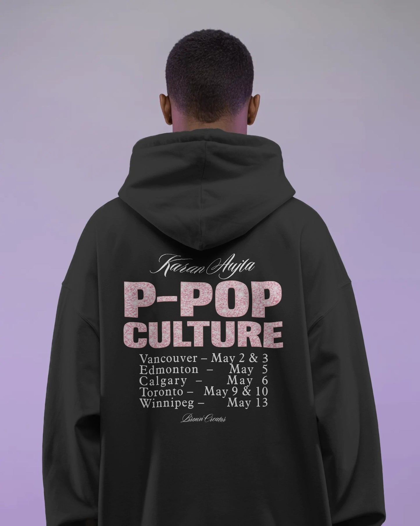 Karan Aujla P-POP front-back Print Premium Hoodie