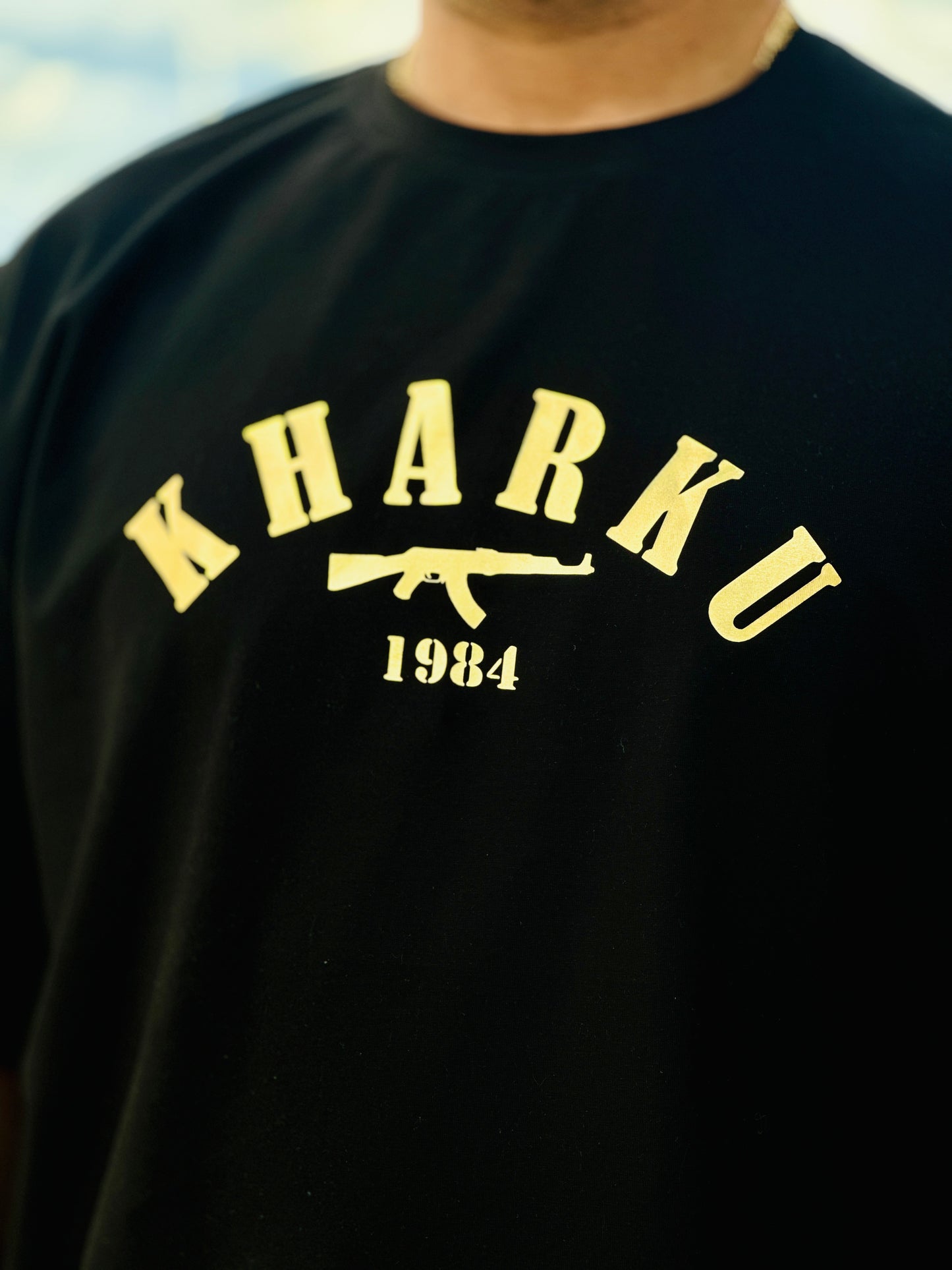 kharku 1984 Gold Print T-Shirt