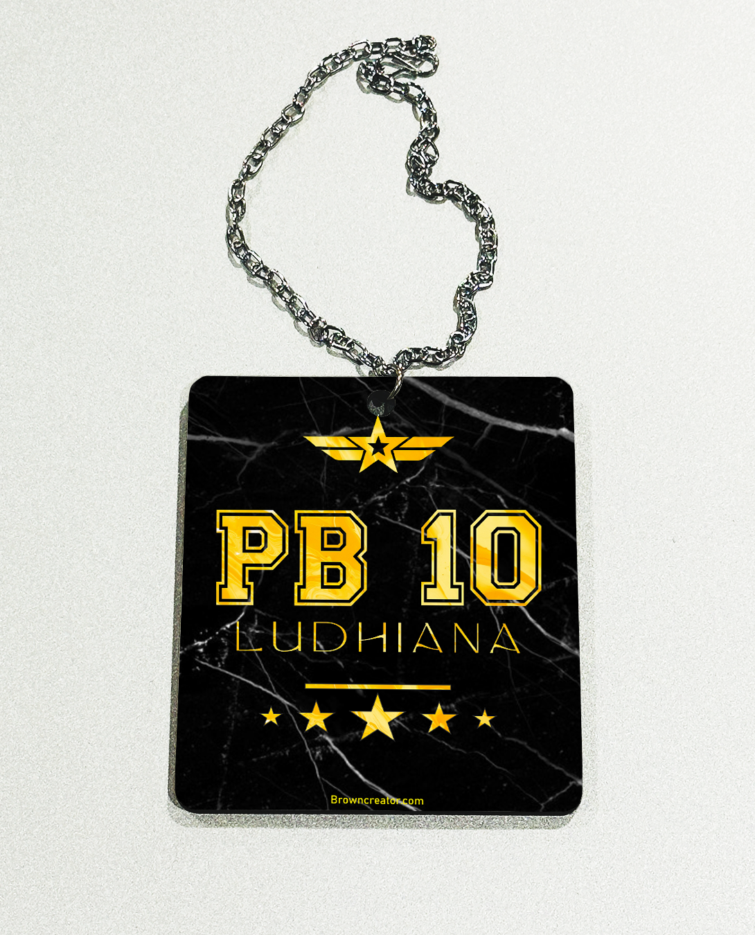 PB 10 Ludhiana Car Hanging | Rear View Mirror Hanging Accessory | Car Hanging