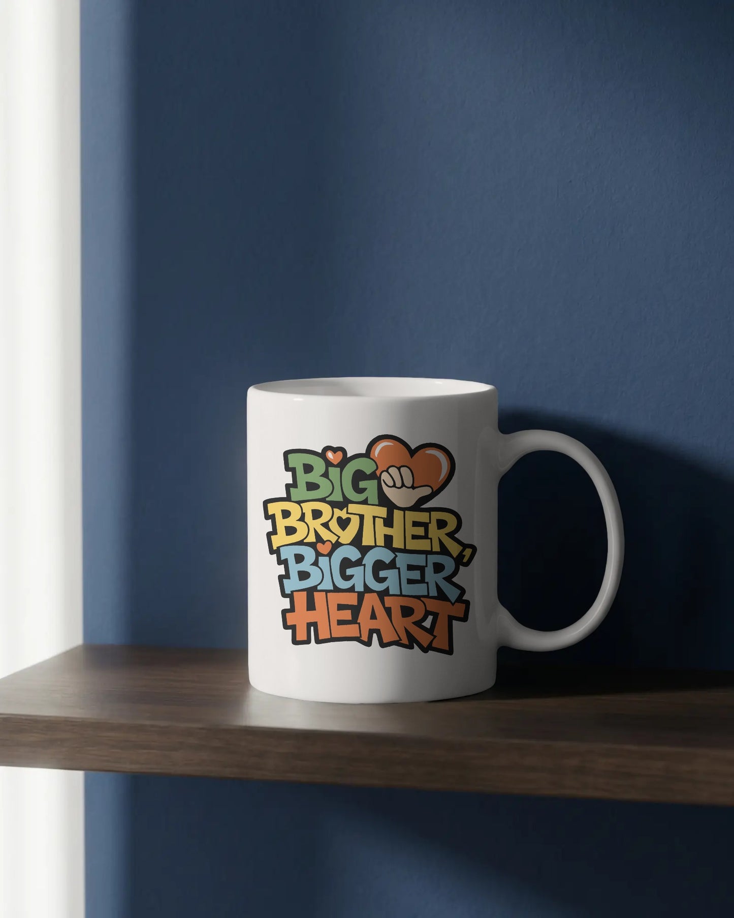 Big Brother, Bigger Heart Ceramic Mug – Gift for Brother