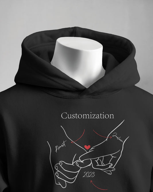 Custom Couple Hoodie