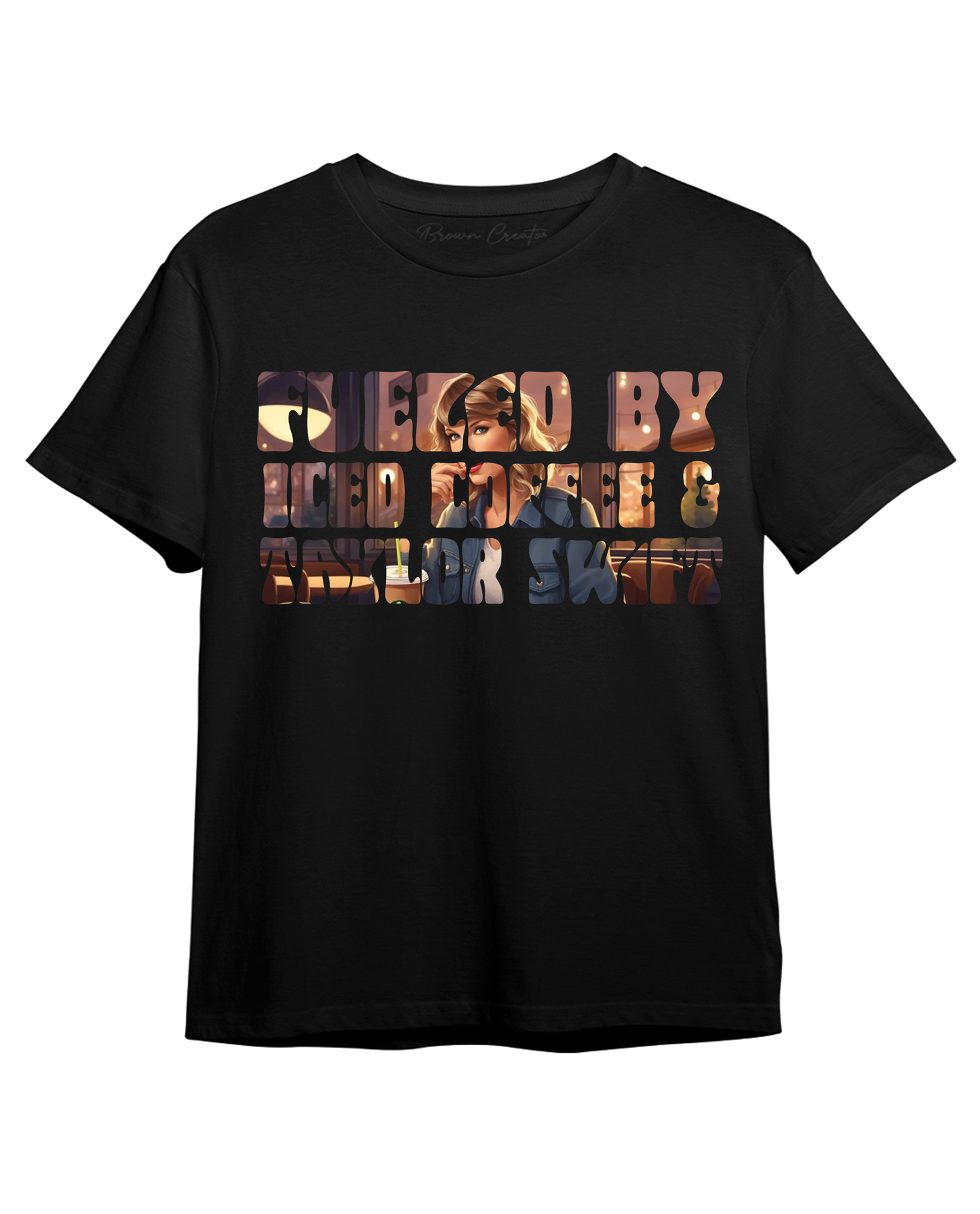 Fueled by Iced Coffee And Taylor Swift - Taylor Swift T-shirt, Taylor Concert tee - unisex