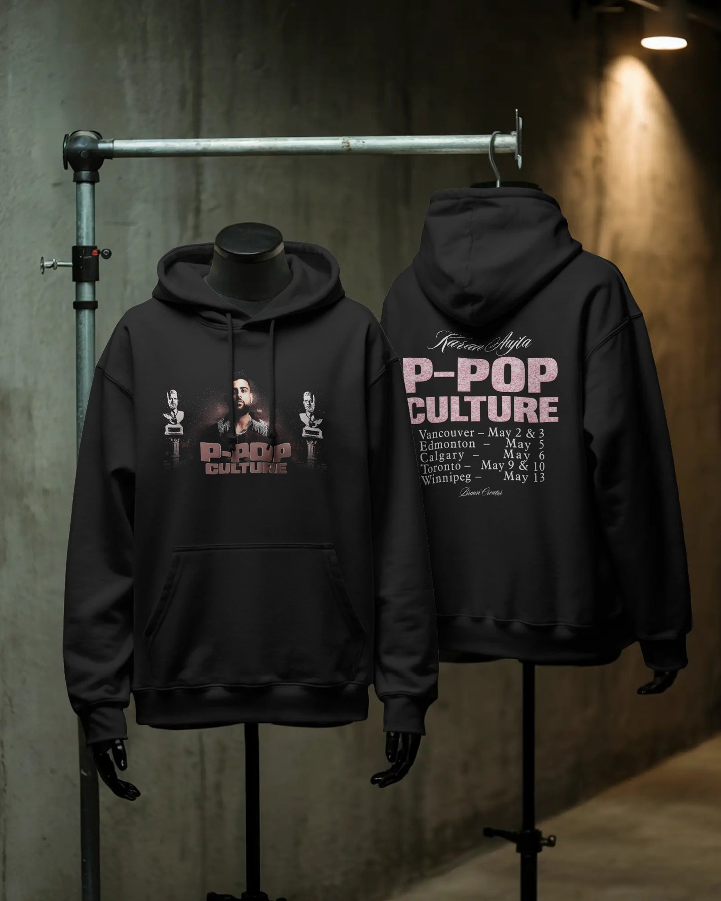 Karan Aujla P-POP front-back Print Premium Hoodie