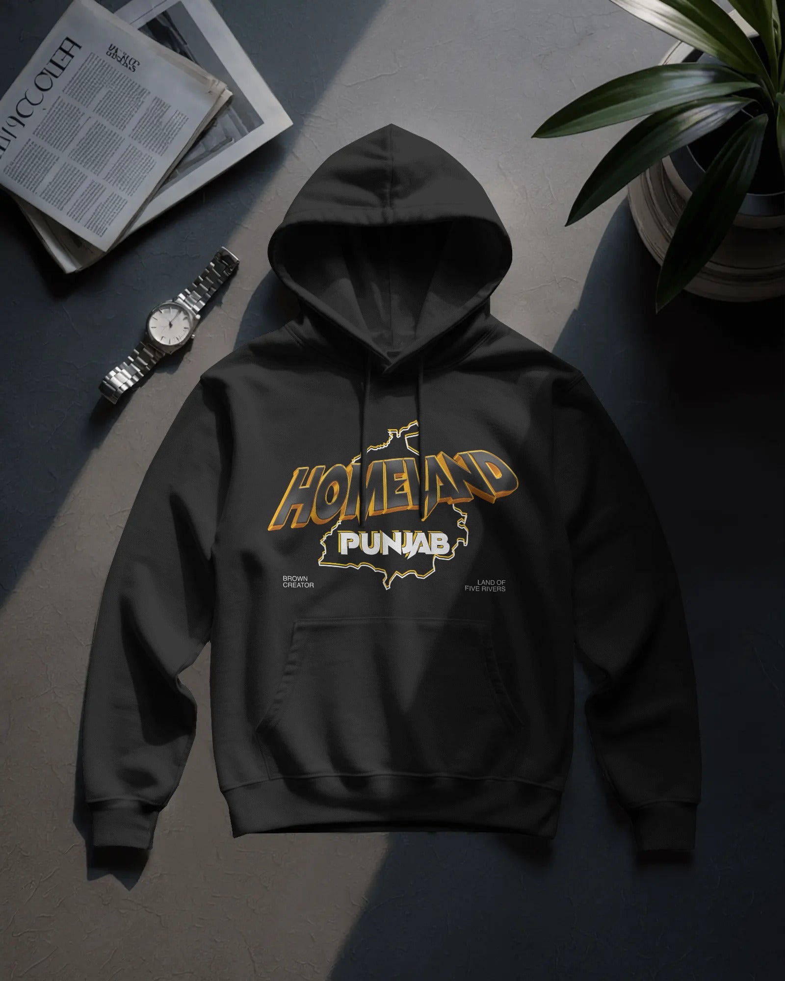 Homeland Punjab Hoodie – BROWN CREATOR
