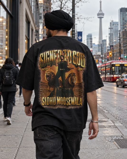 Sidhu Moosewala Signed To God T-Shirt – Punjabi Graphic Tee