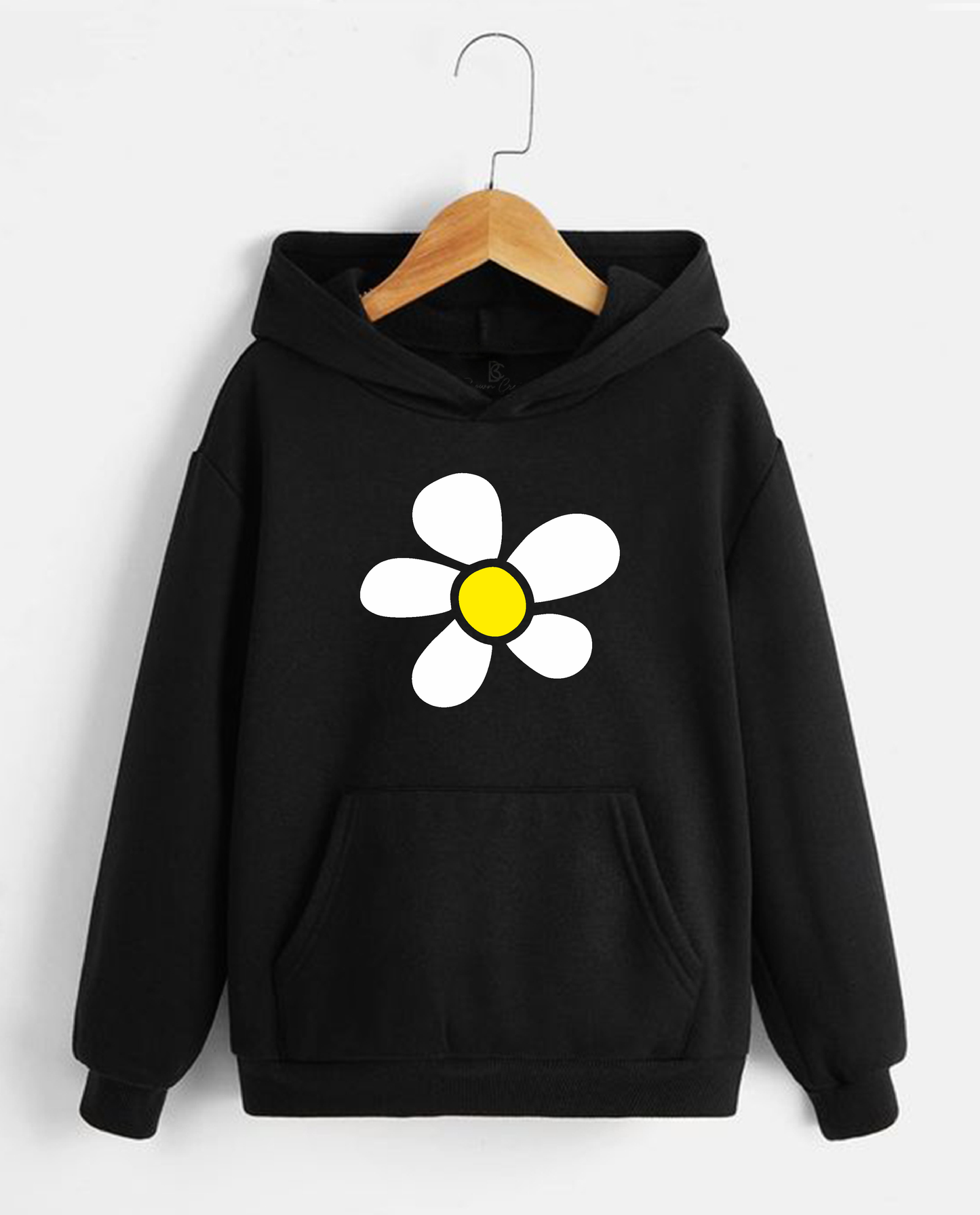 white Flower Hoodie